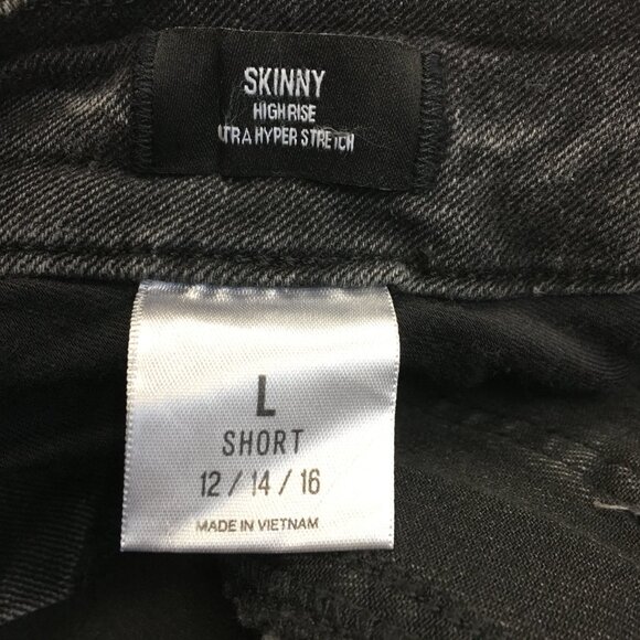 NWT EXPRESS Flexx Dark Gray High Rise Ultra Hyper Stretch Skinny Jeans 3 Sizes - Picture 3 of 13